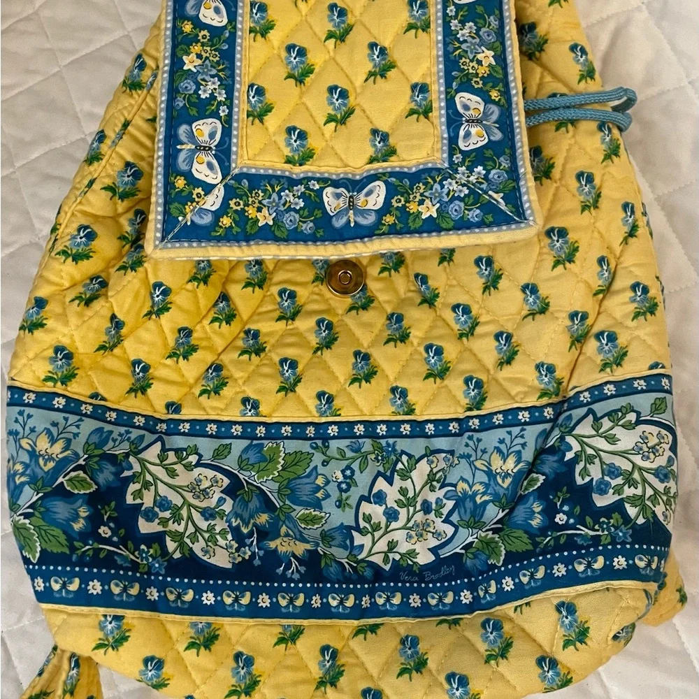 Quilted Vera Bradley Mini Drawstring Backpack - Katherine print